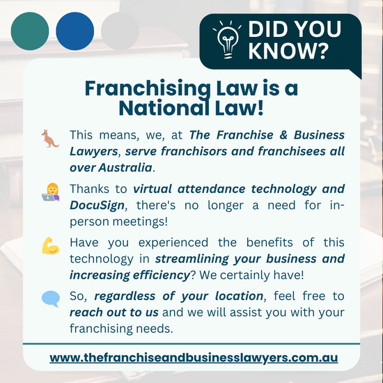 Did You Know? Franchising Law Is A National Law